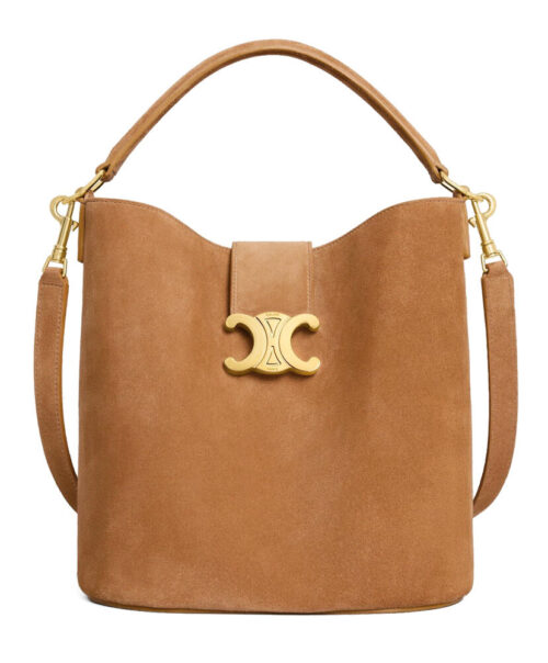 Celine Medium Louise Bag In Suede Calfskin Fawn